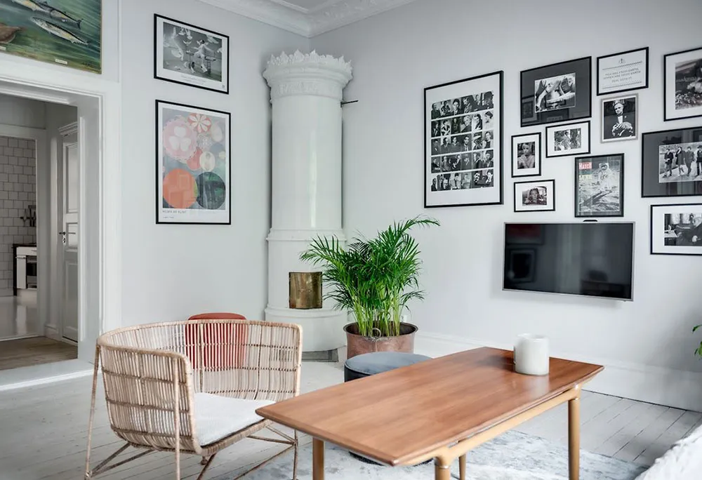 Библиотека, постеры и растения: живой интерьер в Швеции (100 кв. м) - Gallery image 6