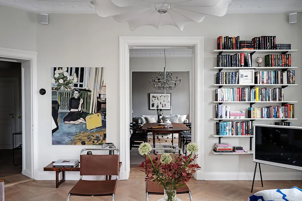 Elegante diseño escandinavo con acentos oscuros en el decorado - Gallery image 7