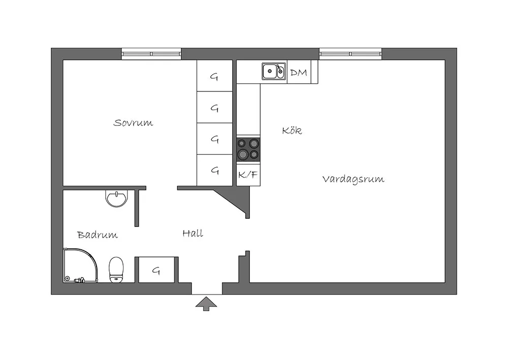 Größe der Eleganz ist kein Hindernis: Kleine Wohnung in Stockholm (41 qm) - Gallery image 28