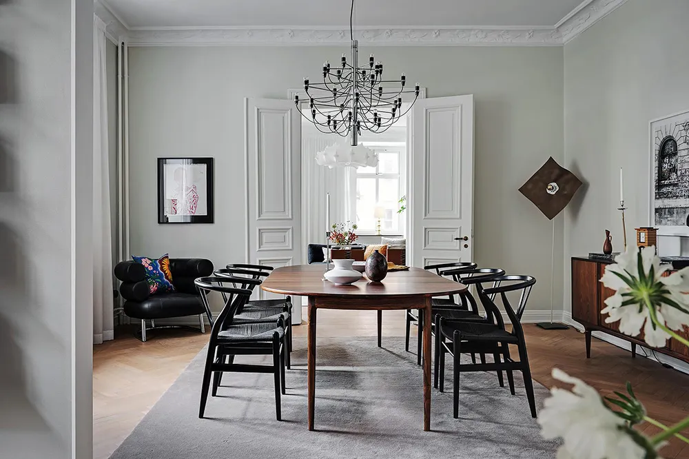 Elegante diseño escandinavo con acentos oscuros en el decorado - Gallery image 13