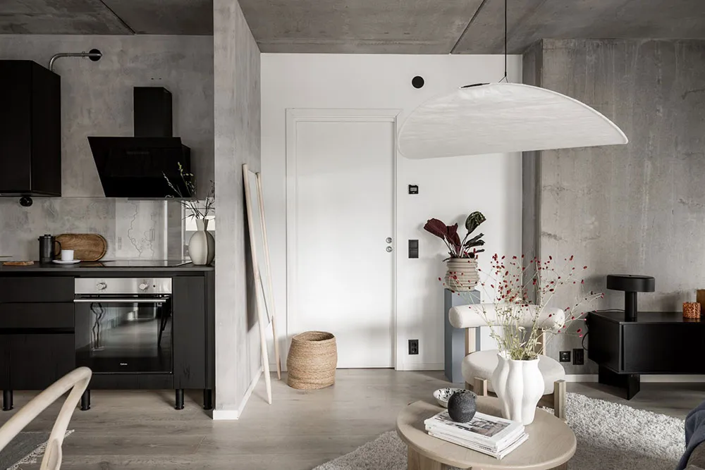 Маленькая скандинавская квартира с бетонными стенами (46 кв. м) - Gallery image 16