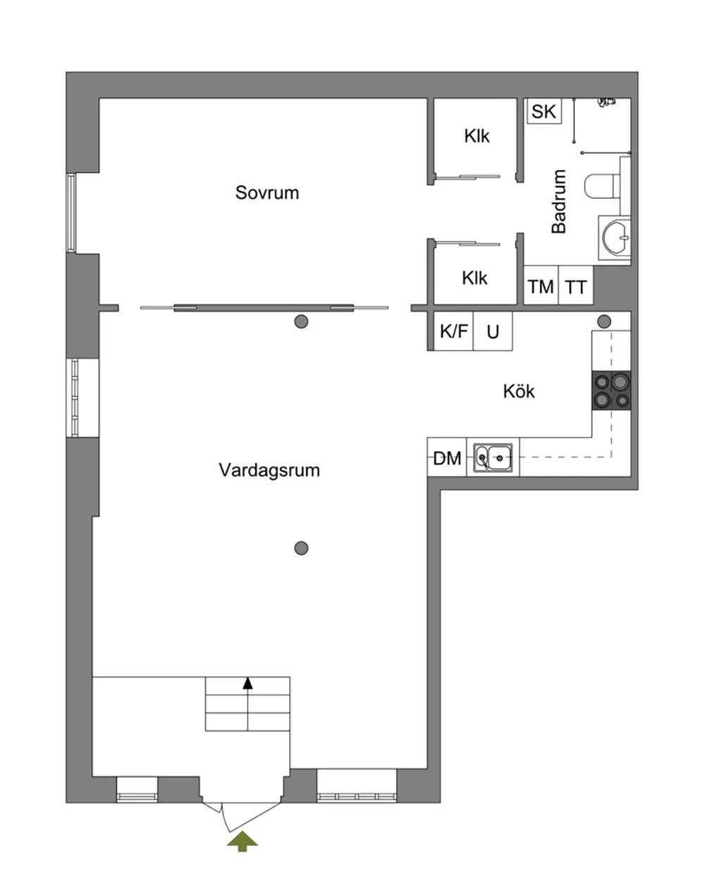 Mały loft na pierwszym piętrze byłej fabryki w Malmi (67 m²) - Gallery image 17