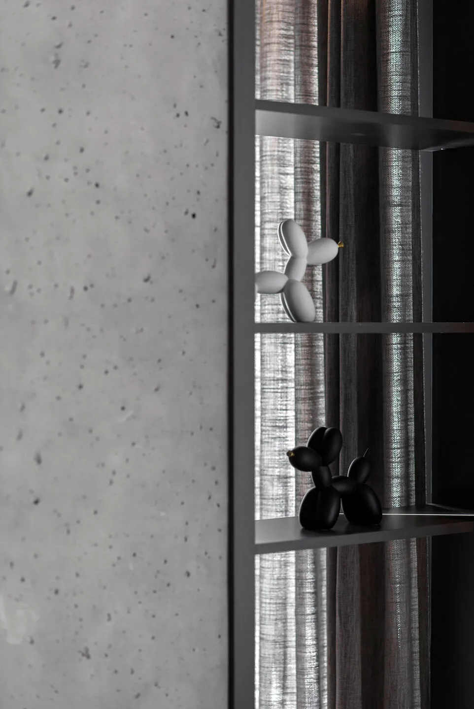 Tonos oscuros y techo de concreto: una elegante y pequeña apartamento en Kiev (45 m²) - Gallery image 11