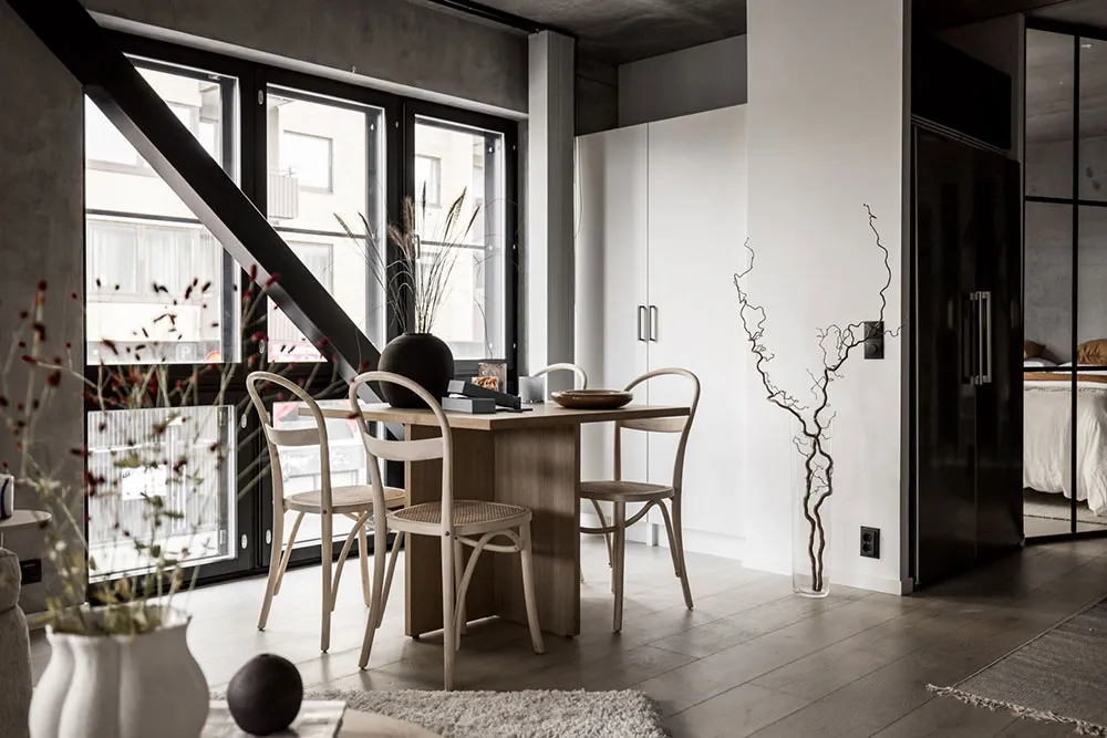 Маленькая скандинавская квартира с бетонными стенами (46 кв. м) - Gallery image 3