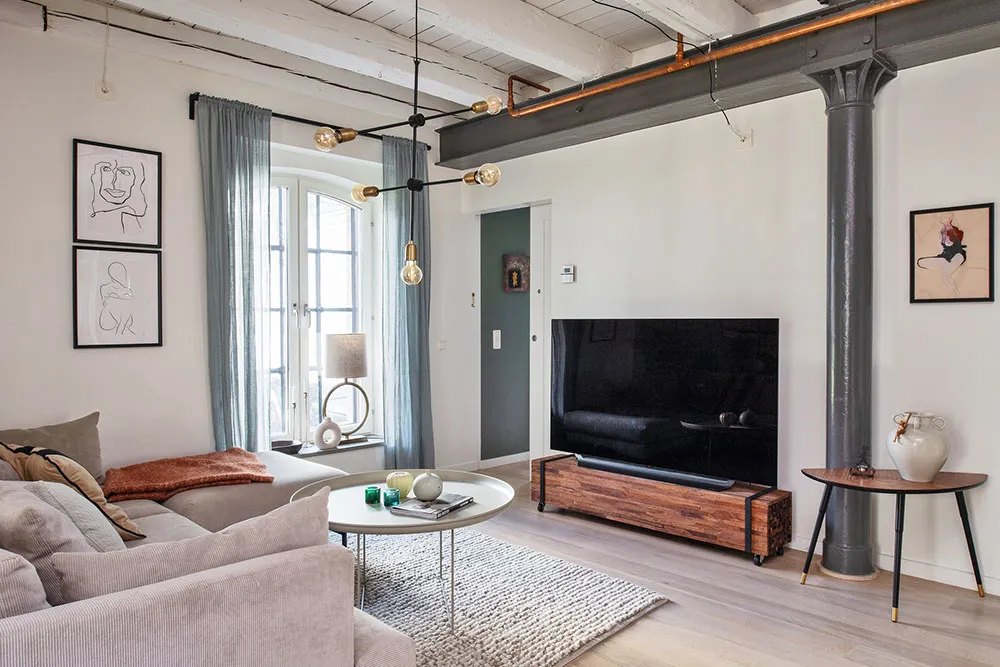 Mały loft na pierwszym piętrze byłej fabryki w Malmi (67 m²) - Gallery image 8