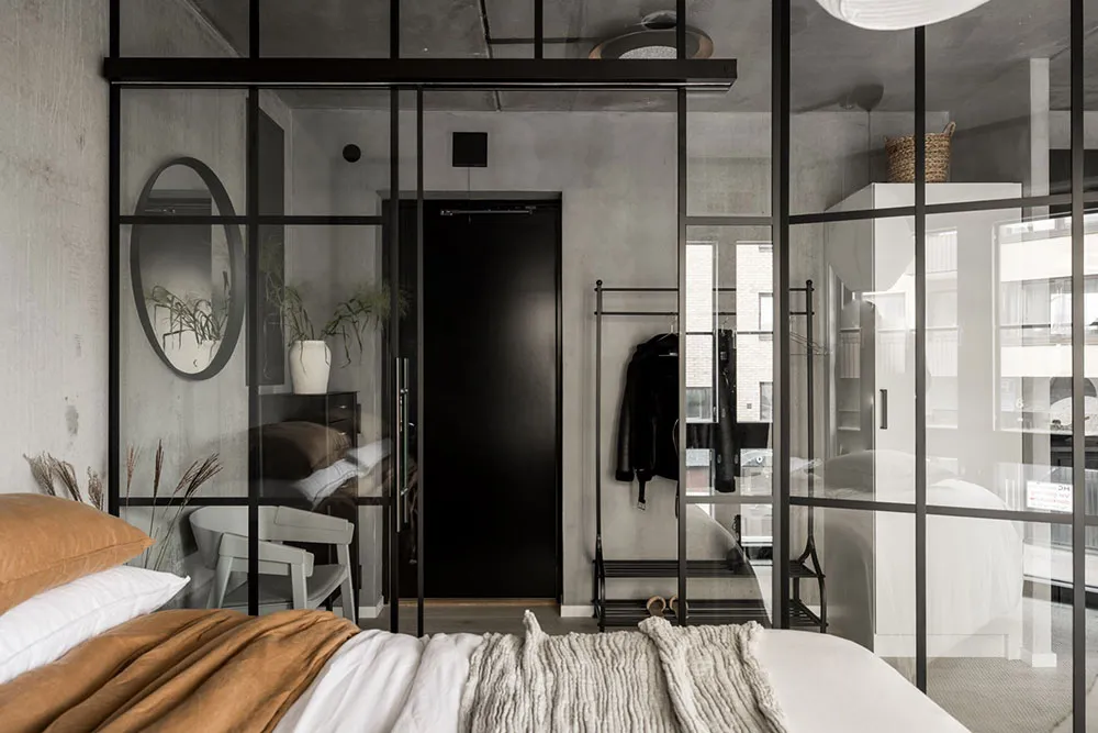 Маленькая скандинавская квартира с бетонными стенами (46 кв. м) - Gallery image 15