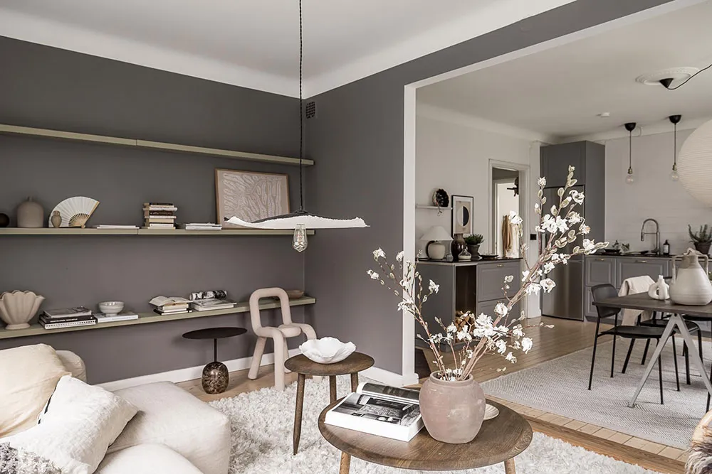 Gemütlicher grau-beige Interior mit Kamin in Göttingen (58 qm) - Gallery image 9