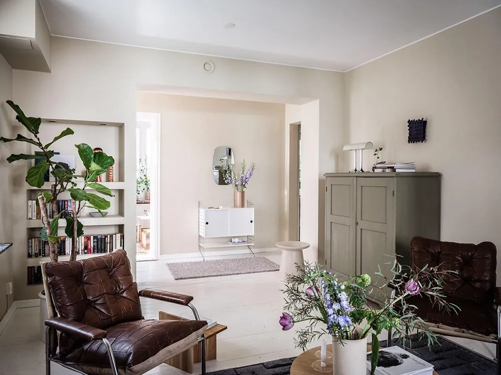 Appartement scandinave avec salon beige et chambre à coucher terre deSienne (68 m²) - Gallery image 7