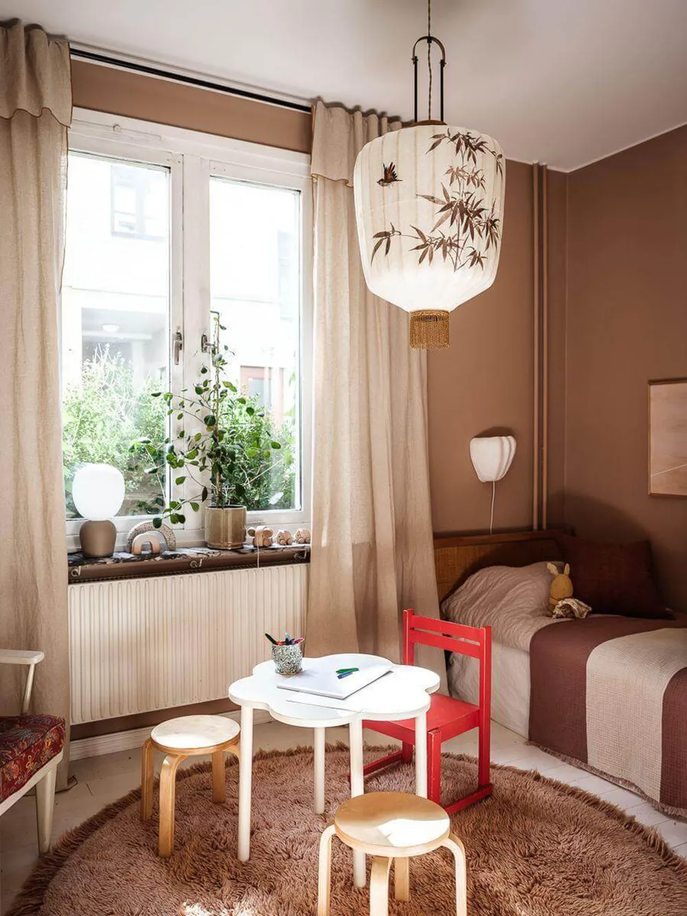 Appartement scandinave avec salon beige et chambre à coucher terre deSienne (68 m²) - Gallery image 16