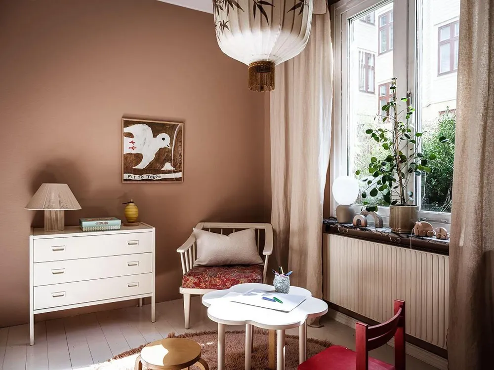 Appartement scandinave avec salon beige et chambre à coucher terre deSienne (68 m²) - Gallery image 17