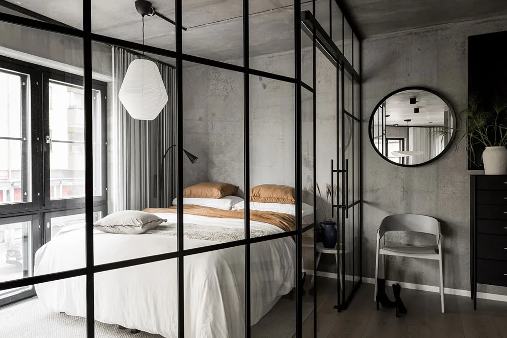 Маленькая скандинавская квартира с бетонными стенами (46 кв. м) - Gallery image 13