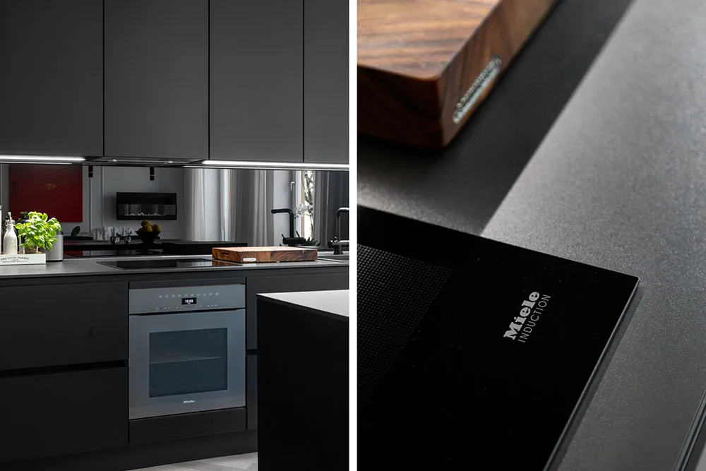 Black Kitchen and Park View: Small Modern Apartment in Stockholm (37 sqm) - Gallery image 8