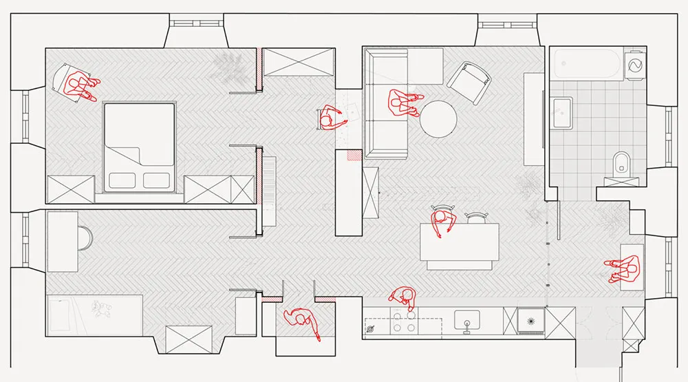 Un merveilleux éclairage, détails rétro et verdure à travers la fenêtre : appartement à Cracovie - Gallery image 16