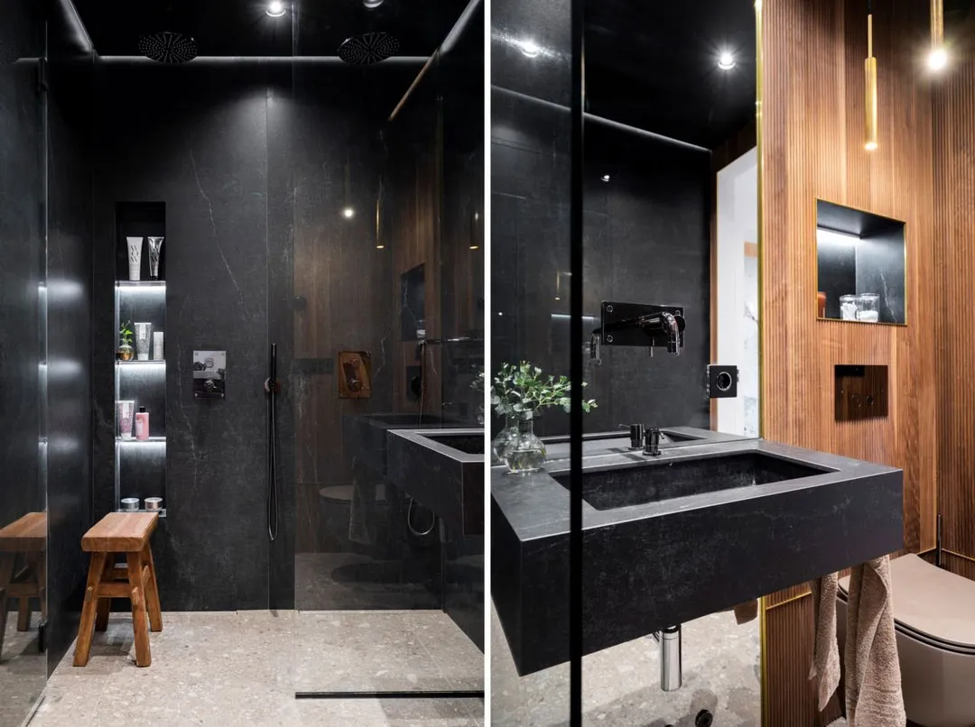 Рояль, чорні акценти та ліпіна: незвичайна квартира в Стокгольмі - Gallery image 22