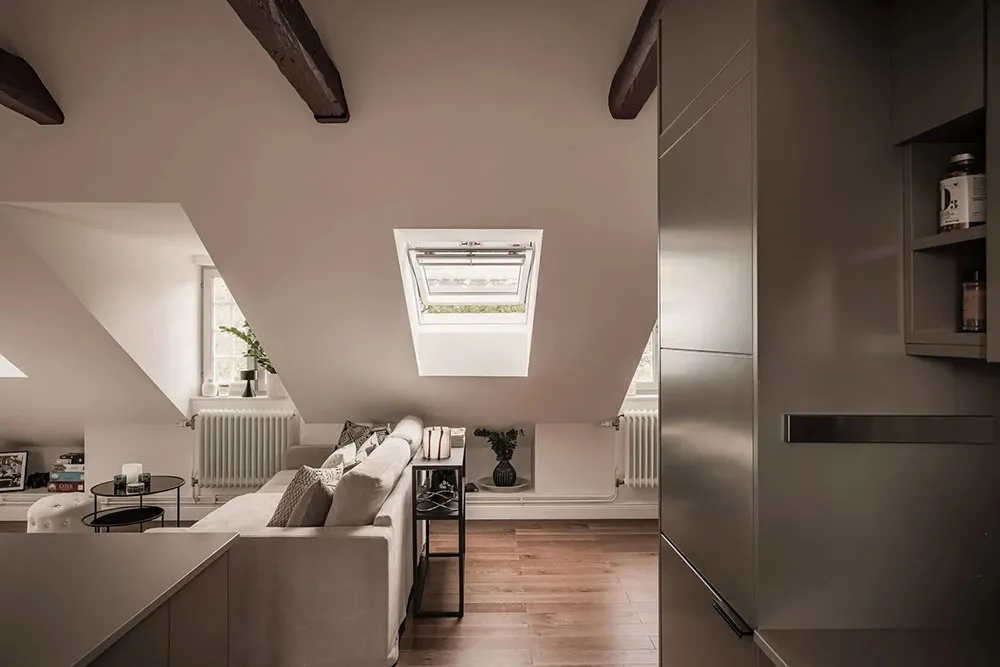 Nowoczesna mansarda w spokojnej gamie kolorów (78 m²) - Gallery image 11