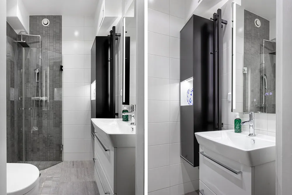 Black Kitchen and Park View: Small Modern Apartment in Stockholm (37 sqm) - Gallery image 15