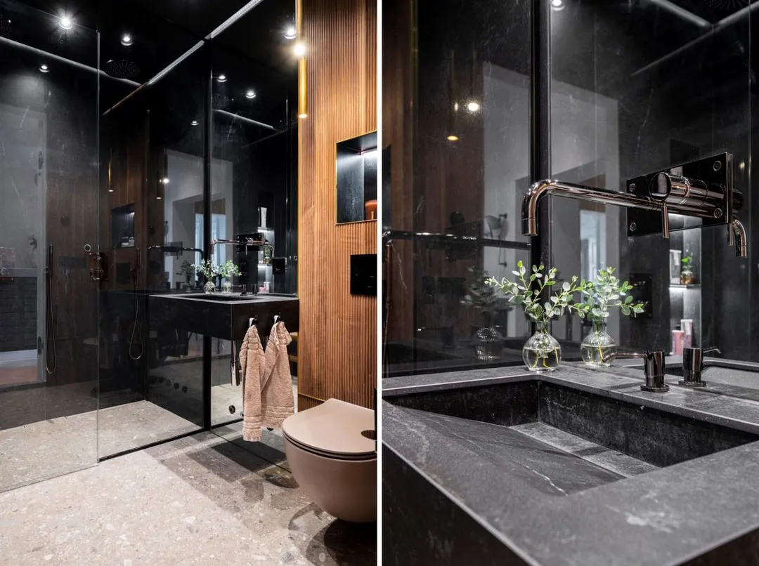 Рояль, чорні акценти та ліпіна: незвичайна квартира в Стокгольмі - Gallery image 21