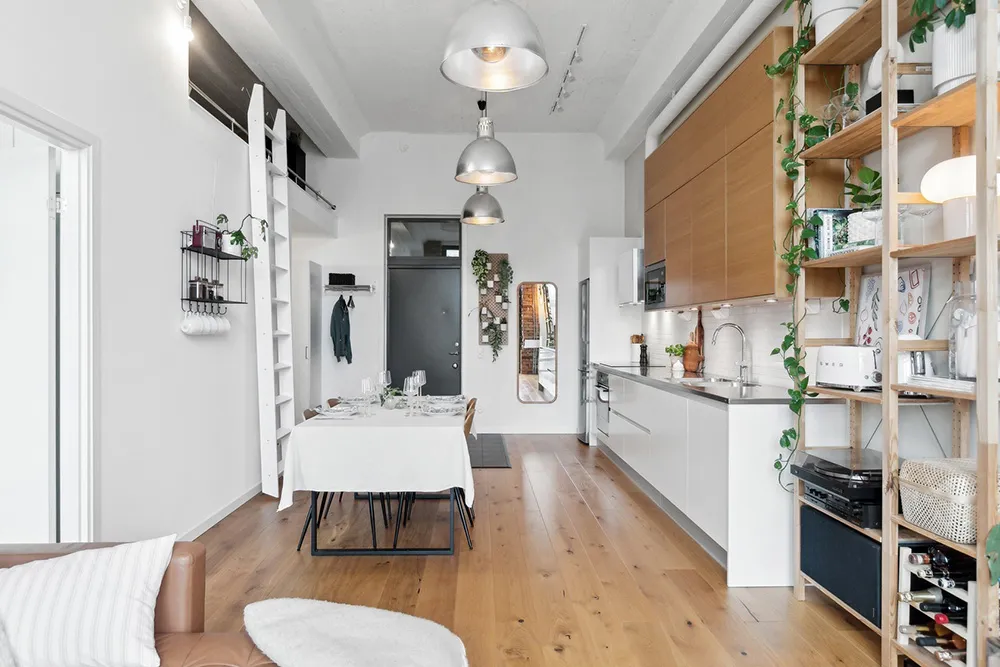 Brique, béton et style scandinave : appartement dans une ancienne usine à Stockholm (54 m²) - Gallery image 4