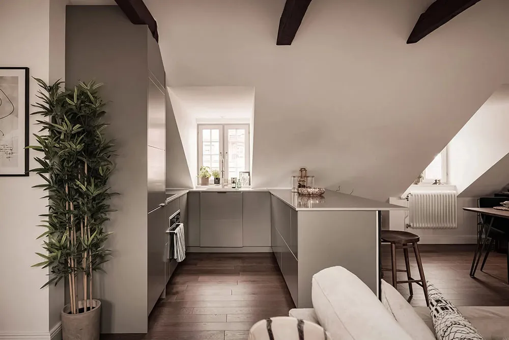 Nowoczesna mansarda w spokojnej gamie kolorów (78 m²) - Gallery image 7