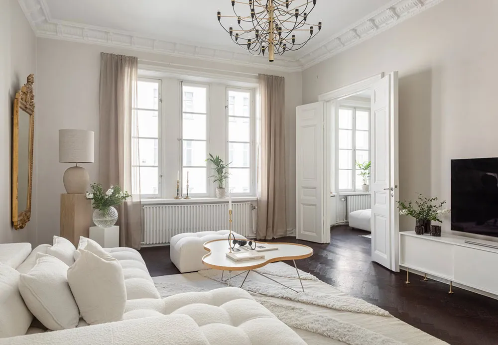 Темний під і біла меблі: квартира в Стокгольмі (90 кв. м) - Gallery image 5