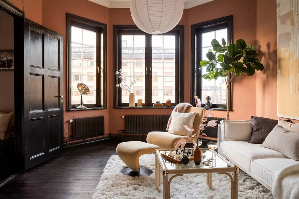 Терракотові стіни та темні акценти: нестандартна квартира в Стокгольмі (60 кв. м) - Gallery image 4