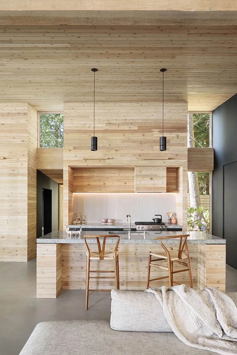 Modern cabin au lac au Canada avec un minimalisme dans la nature - Gallery image 5