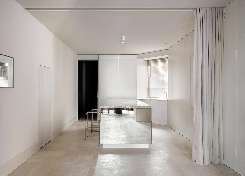 Schönes Kombinations von Beige und Braun in der Gestaltung einer modernen Wohnung in Madrid - Gallery image 14