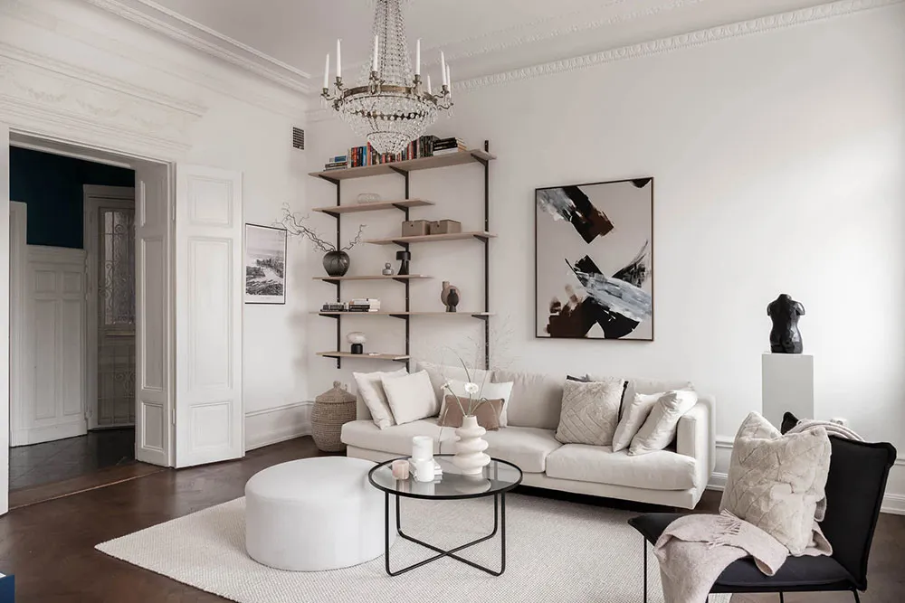 Елегантний білий інтер'єр із стильними темними акцентами (82 кв. м) - Gallery image 6