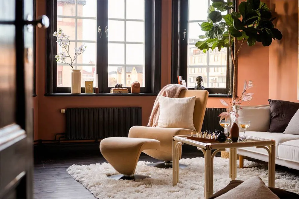 Терракотові стіни та темні акценти: нестандартна квартира в Стокгольмі (60 кв. м) - Gallery image 8