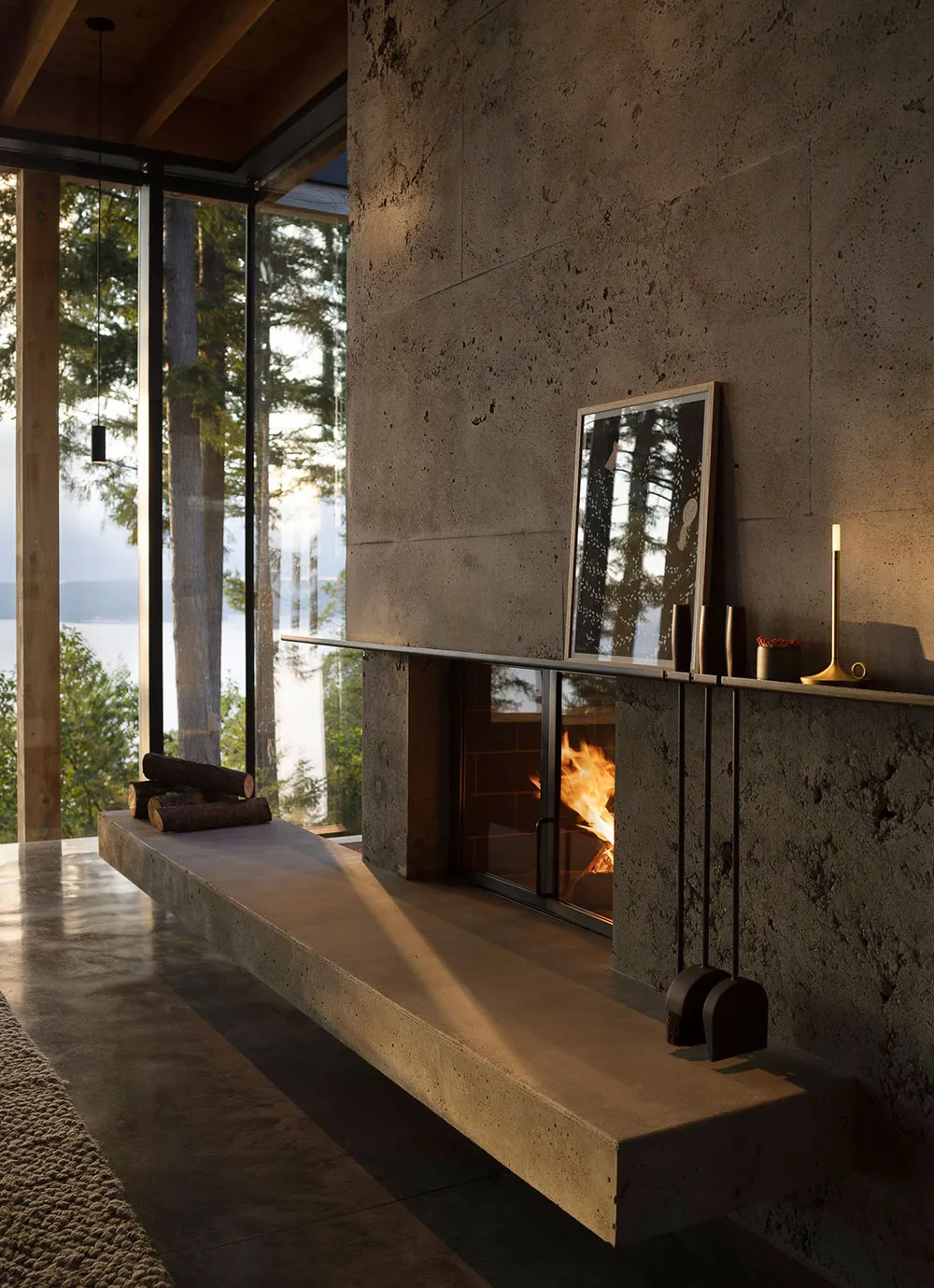 Verre, bois et béton : une maison minimaliste au bord d'un lac dans l'État de Washington - Gallery image 6