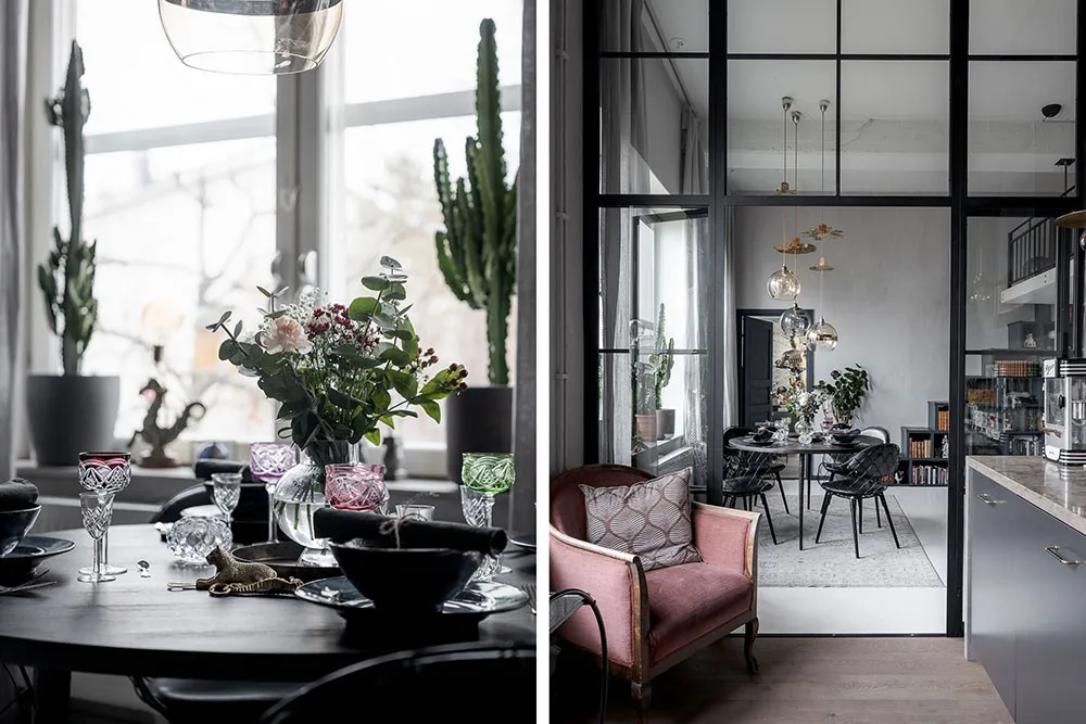 スウェーデンにある73平方メートルの魅力的なロフト付きアパートのデザインにおける様々なスタイルの要素 - Gallery image 15