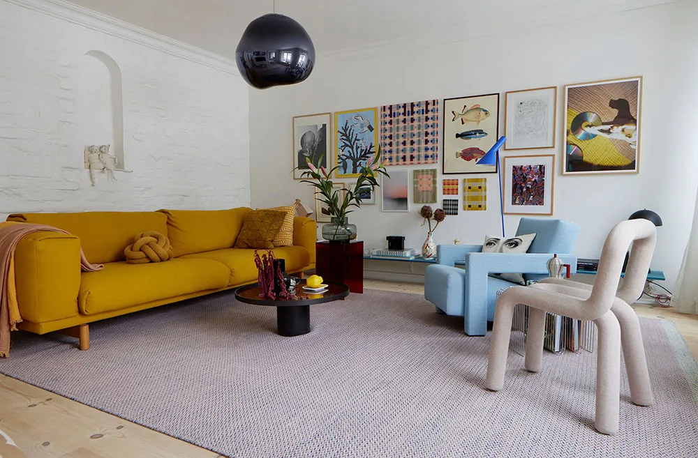 Scandinavie joyeuse : appartement aux couleurs vives et meubles design à Stockholm (64 m²) - Gallery image 5
