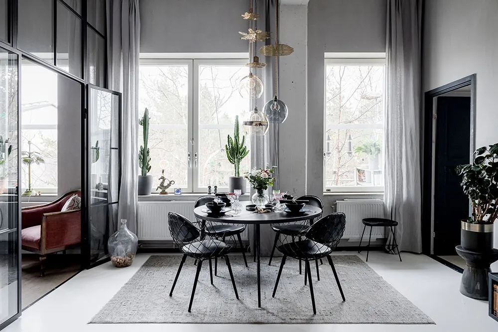 スウェーデンにある73平方メートルの魅力的なロフト付きアパートのデザインにおける様々なスタイルの要素 - Gallery image 6