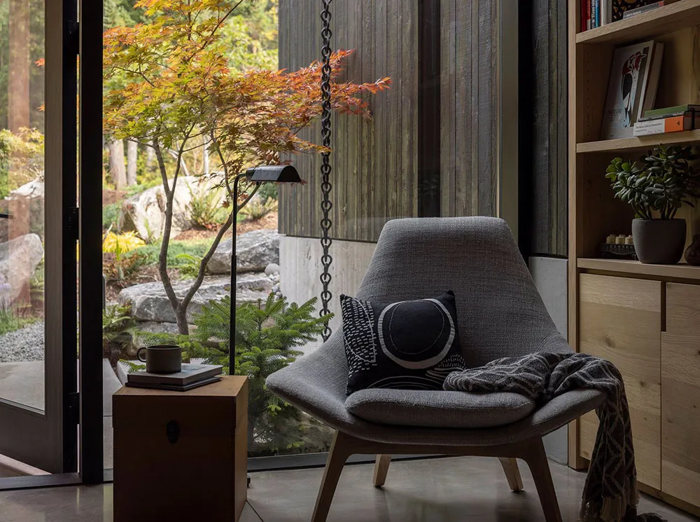 Verre, bois et béton : une maison minimaliste au bord d'un lac dans l'État de Washington - Gallery image 13