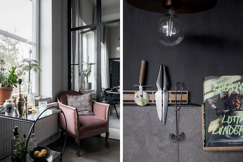 スウェーデンにある73平方メートルの魅力的なロフト付きアパートのデザインにおける様々なスタイルの要素 - Gallery image 14