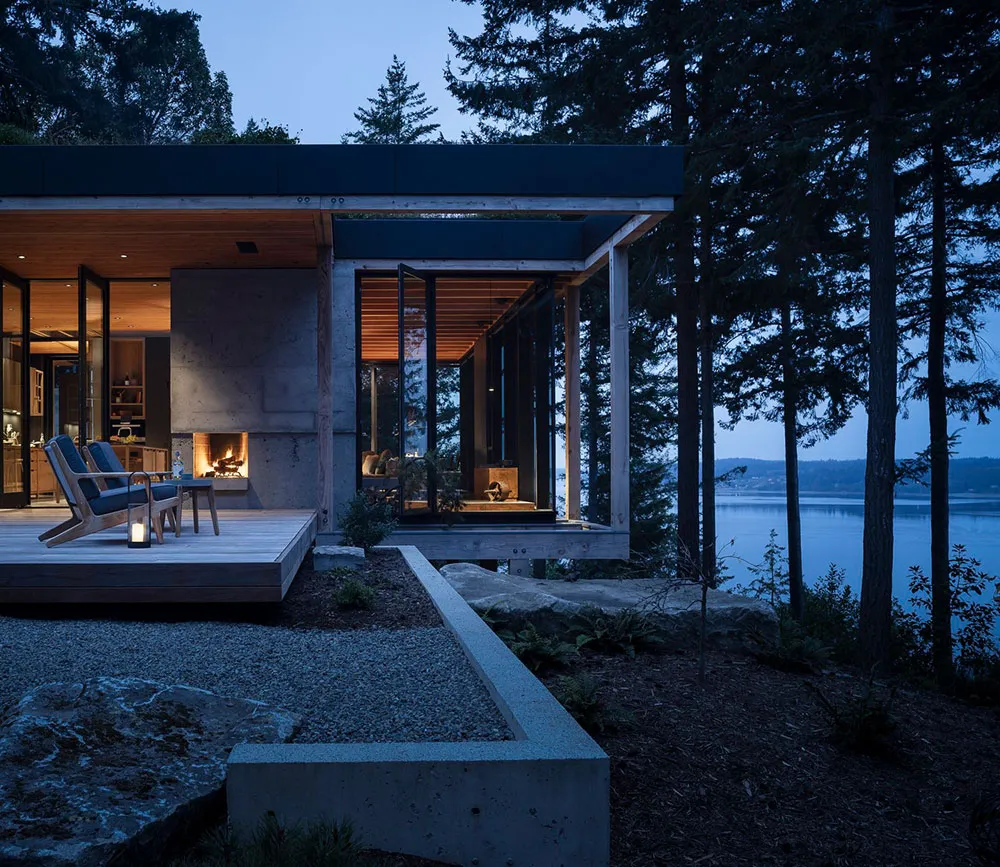 Verre, bois et béton : une maison minimaliste au bord d'un lac dans l'État de Washington - Gallery image 27