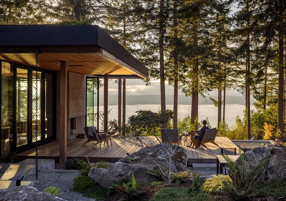 Verre, bois et béton : une maison minimaliste au bord d'un lac dans l'État de Washington - Gallery image 25