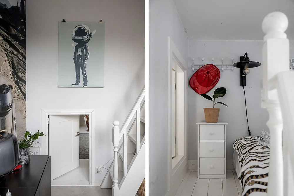 スウェーデンにある73平方メートルの魅力的なロフト付きアパートのデザインにおける様々なスタイルの要素 - Gallery image 31