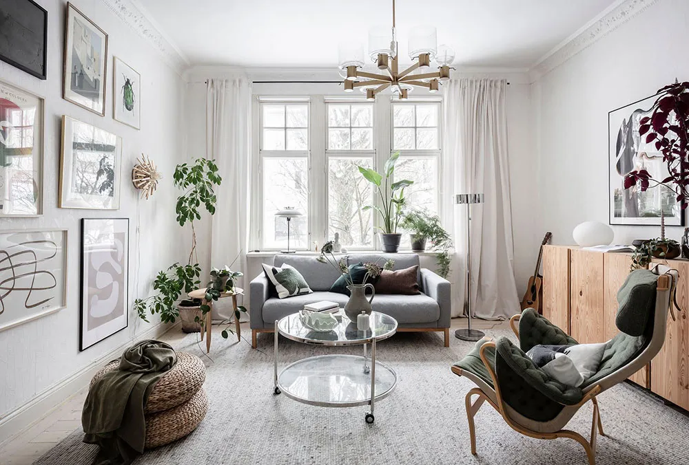 Sol noir dans la cuisine et jolies fenêtres : appartement dans une maison inhabituelle du XVIIIe siècle à Göteborg (71 m²) - Gallery image 21