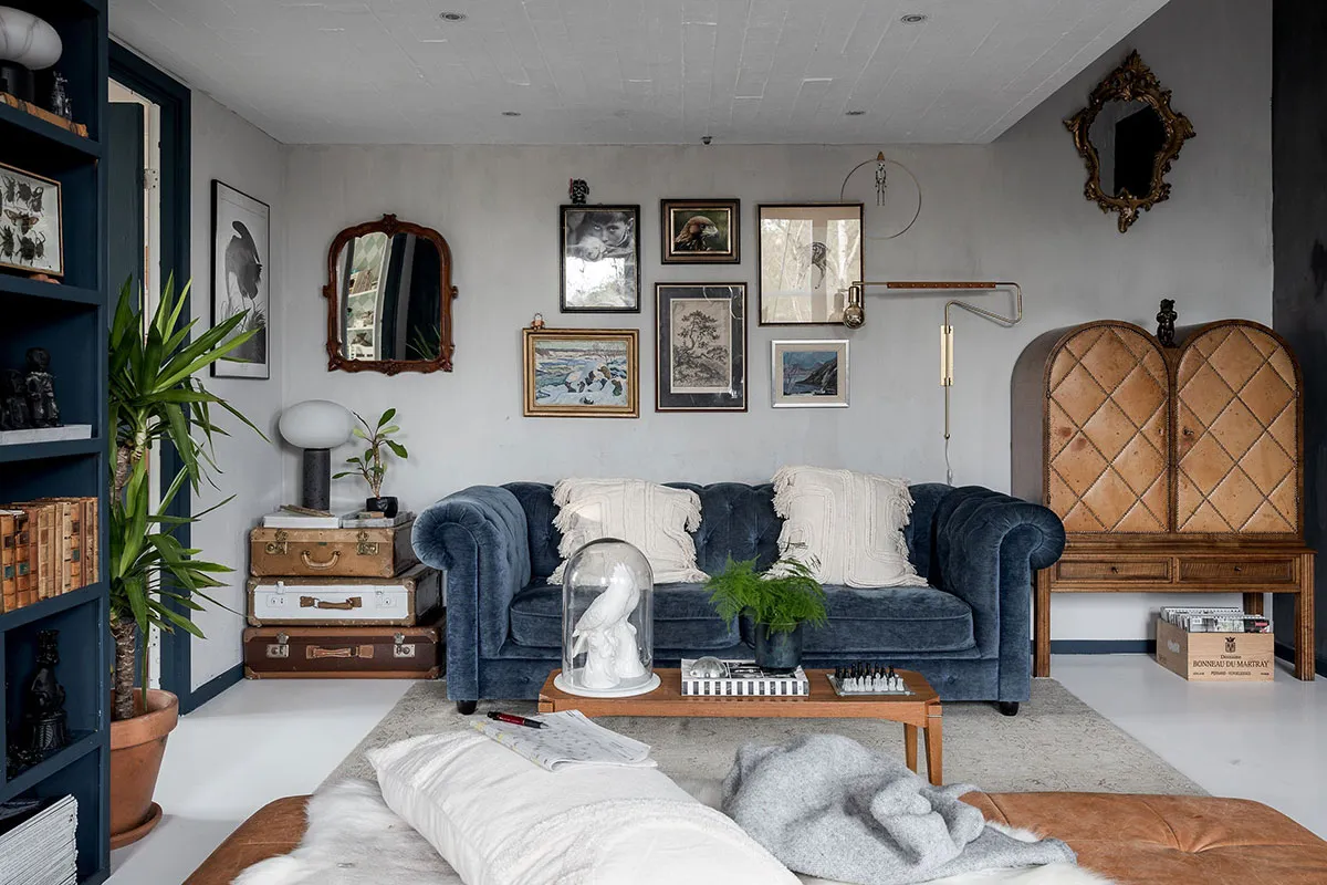 スウェーデンにある73平方メートルの魅力的なロフト付きアパートのデザインにおける様々なスタイルの要素 - Gallery image 1