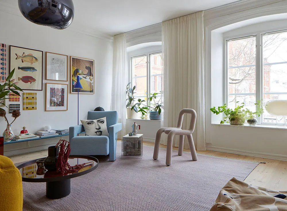 Scandinavie joyeuse : appartement aux couleurs vives et meubles design à Stockholm (64 m²) - Gallery image 14