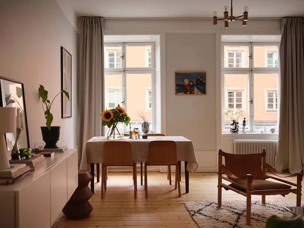 Interior escandinavo tranquilo con suaves notas otoñales en el diseño (67 m²) - Gallery image 6