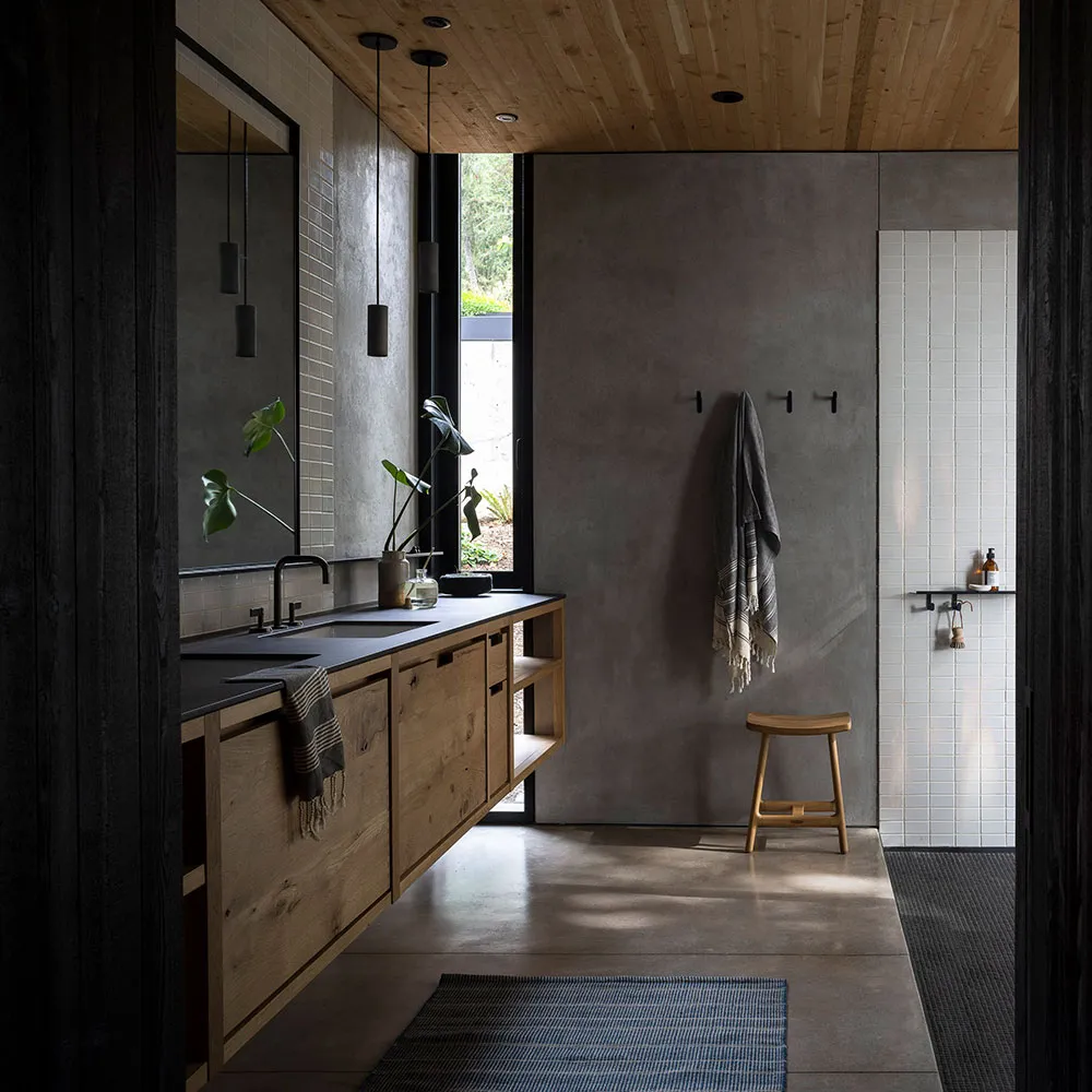 Verre, bois et béton : une maison minimaliste au bord d'un lac dans l'État de Washington - Gallery image 19