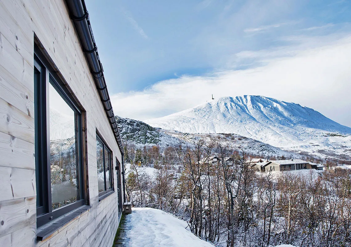 Interior in Blue and Green Tones for a Mountain House in Sweden - Gallery image 8
