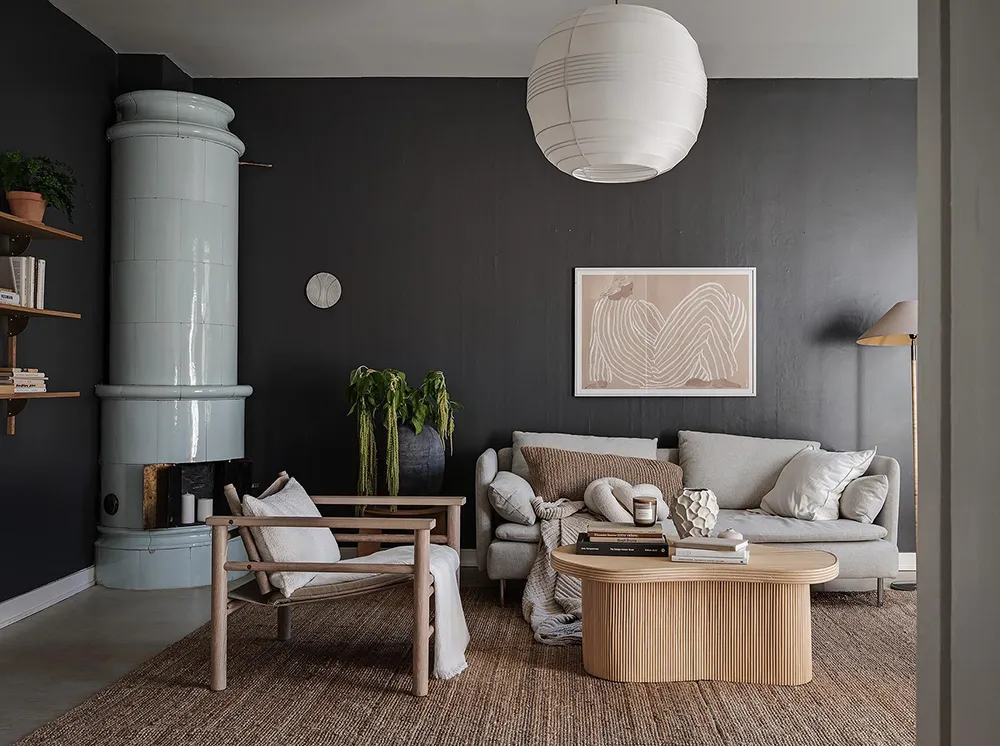 Уютный черно-белый интерьер шведской квартиры - Gallery image 8