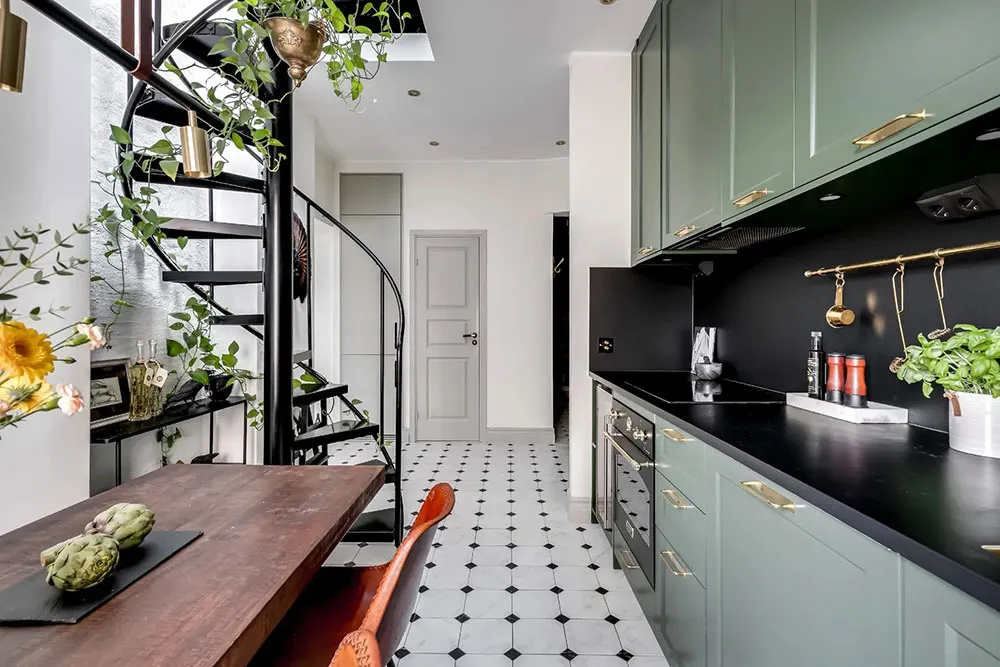 Szwedzki mieszkanie z windową schodami i sypialnią za szybą (72 m²) - Gallery image 5