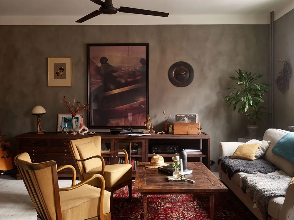 Необычный скандинавский интерьер з тьмями мазаними стінами (70 кв. м) - Gallery image 11