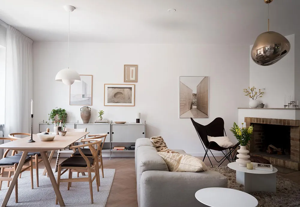 Przyjazny skandynawski interior trzykomnatnego mieszkania (75 m²) - Gallery image 2