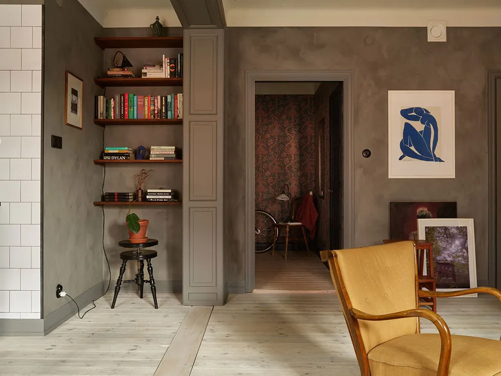 Необычный скандинавский интерьер з тьмями мазаними стінами (70 кв. м) - Gallery image 13