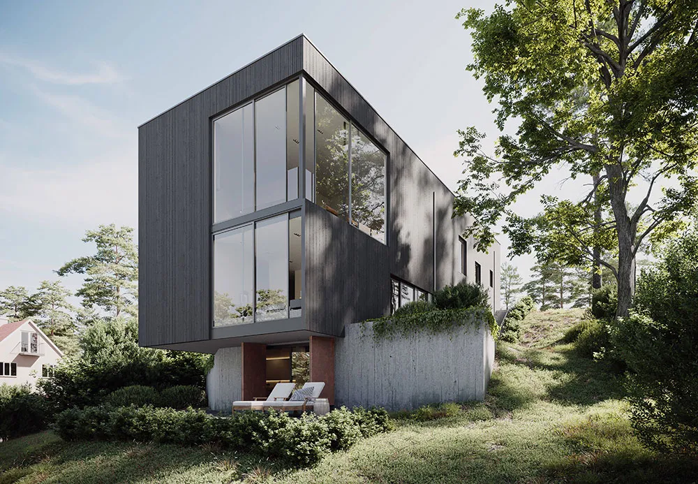 スウェーデンにある、夕日の景色を楽しめるモダンな住宅で、インテリアも上品です。 - Gallery image 19